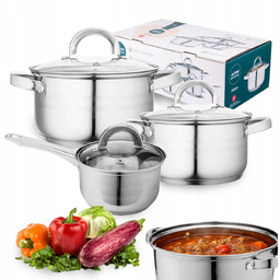 Stalowe garnki na indukcję Zestaw garnków Altom Design