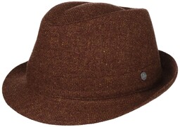 Kapelusz Wełniany Shetland Wool Trilby by Lierys, rdzawy,