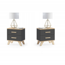 Szafka Nocna 2 szt. Szafki Nocne 45x35cm Zestaw