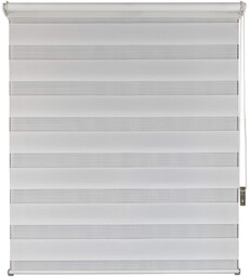 F&T Podwójna roleta, poliester, biały, 60 x 160