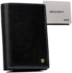 Duży portfel Rovicky N74-RVT czarny