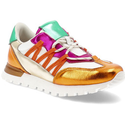 Artiker Pomarańczowe Sneakersy Wygodne Sportowe Obuwie Damskie