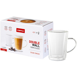 Szklanki termiczne z uchem do Latte COFFIX (2x340