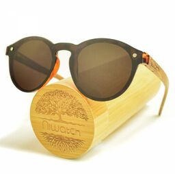 Drewniane okulary przeciwsłoneczne Niwatch Cassiopeia Brown & Zebrawood