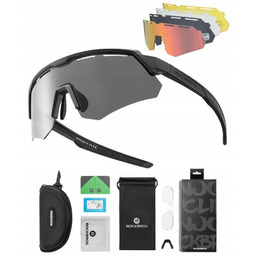 Przeciwsłoneczne Okulary Rowerowe - 4 Soczewki Uv