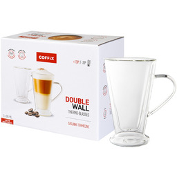 Szklanki termiczne z uchem do Latte Macchiato COFFIX