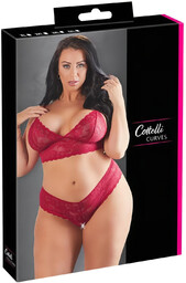Cottelli Plus Size - miękki koronkowy zestaw biustonoszy