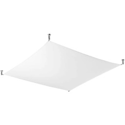 Lumes Biały nowoczesny plafon z tkaniny 140x140 cm