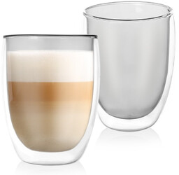 Szklanki termiczne z podwójną ścianką do kawy latte