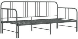 Elior Szare rozkładane metalowe łózko 90x200 cm -