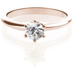 Pierścionek zaręczynowy z diamentem 0.36 ct różowe złoto