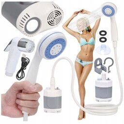 Prysznic Kempingowy Turystyczny Polowy Bezprzewodowy Pompa Na Akumulator