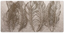 Ozdobna mata na biurko Ptasie Pióra Wzór 100x50