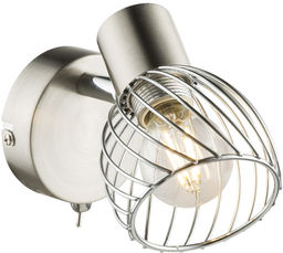 Globo TEXAS 54809-1 kinkiet lampa ścienna nikiel mat