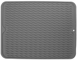 Mata do suszenia naczyń gumowa szara 40x30,5 cm
