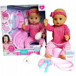 Lalka Sikająca Bobas 43cm New Born Bobasek Butelka
