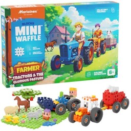 MARIOINEX Klocki elastyczne Mini Waffle Farmer Traktory