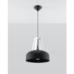 Sollux Lighting Lampa wisząca CASCO SL.0389 czarno-biała