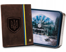 Skórzany, duży portfel męski bez zapięcia - Peterson