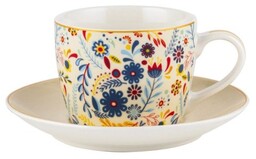 FLORINA Filiżanka ze spodkiem porcelanowa Ville 230 ml