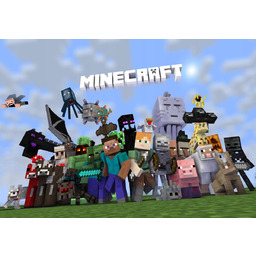 PUZZLE MINECRAFT Gra A3 252 el z Nadrukiem