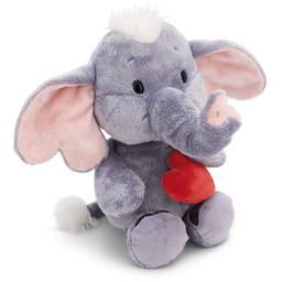 NICI 61484 Maskotka pluszowa Słoń Love ciemnoszary 23cm