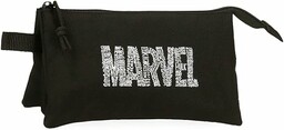 Joumma Marvel Characters Logo Potrójny piórnik Czarny 22x12x5