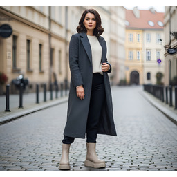 Armodo Beżowe Botki Stylowe Ocieplane Obuwie Damskie