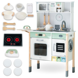 Kuchnia Drewniana Interaktywna z Pralką Zmywarką Tablica Kredowa