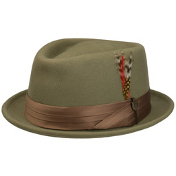 Stout Pork Pie Wool Felt Hat by Brixton,