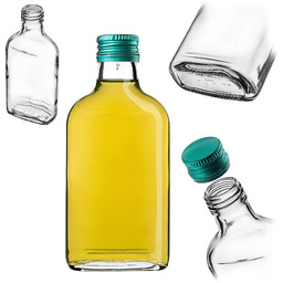 Butelka piersiówka Viane 200ml z zieloną zakrętką 1