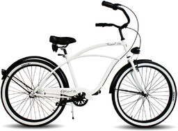 Rower Miejski Męski 26 Cruiser Bonnie Biały 3