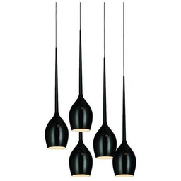 AZzardo Lampa wisząca Izza 5 AZ0312 czarna oprawa
