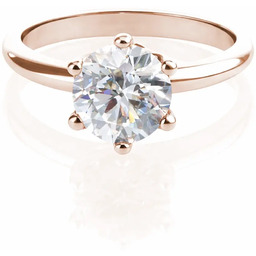 Pierścionek zaręczynowy z różowego złota z diamentem 1ct