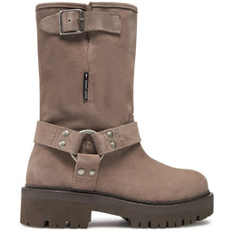 Botki Tommy Jeans Tjw Urban Biker Boot Suede