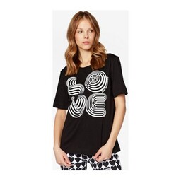 LOVE MOSCHINO T-Shirt W4F154DM 3876 Czarny Relaxed Fit