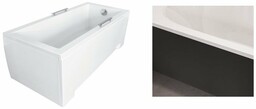 Besco Modern 180x80cm wanna prostokątna + obudowa CZARNY