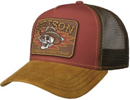 Trucker Cowboy Skull Czapka by Stetson, czerwony, One