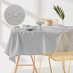 OBRUS PLAMOODPORNY AURA - SZARY JASNY 140x260