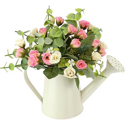 Sztuczne róże w konewce 20 cm, sztuczne róże,