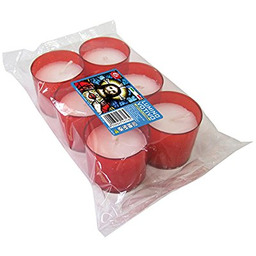 CERERIA DI GIORGIO Ruchoma lampka nagrobna, wosk, czerwony,