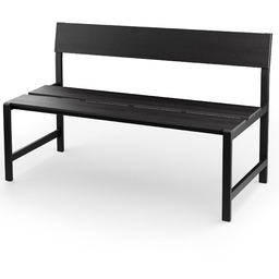 Ławka ogrodowa 130 cm Itri - Czarna