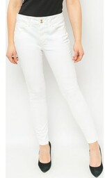 jeansy damskie guess w3ga35 d4dn1 białe