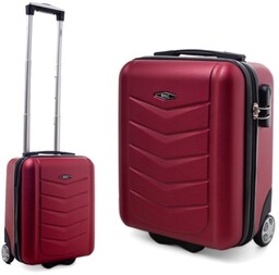 Mała Ekskluzywna Walizka Turystyczna PolskaGalanteria.pl HC663 MALINOWA 50x35x22