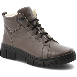 Wasak Brązowe Botki Ocieplane Buty Damskie