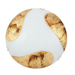 Plafon Art gold E27 2x60W biały, złoty