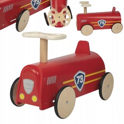 Samochodzik Auto Jeździk Drewniany Czerwony Playtive chodzik retro