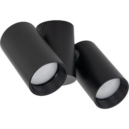 Lampa sufitowa podwójna czarna aluminiowa regulowana AMIS BLACK