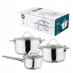 Stalowe garnki na indukcję Zestaw garnków Altom Design