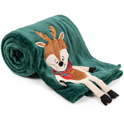 4Home Koc świąteczny Reindeer, 150 x 200 cm